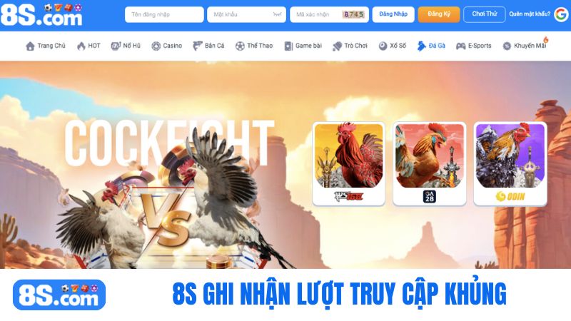 lượt truy cập 8S bet