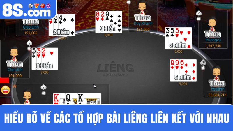 các tổ hợp bài Liêng 8S